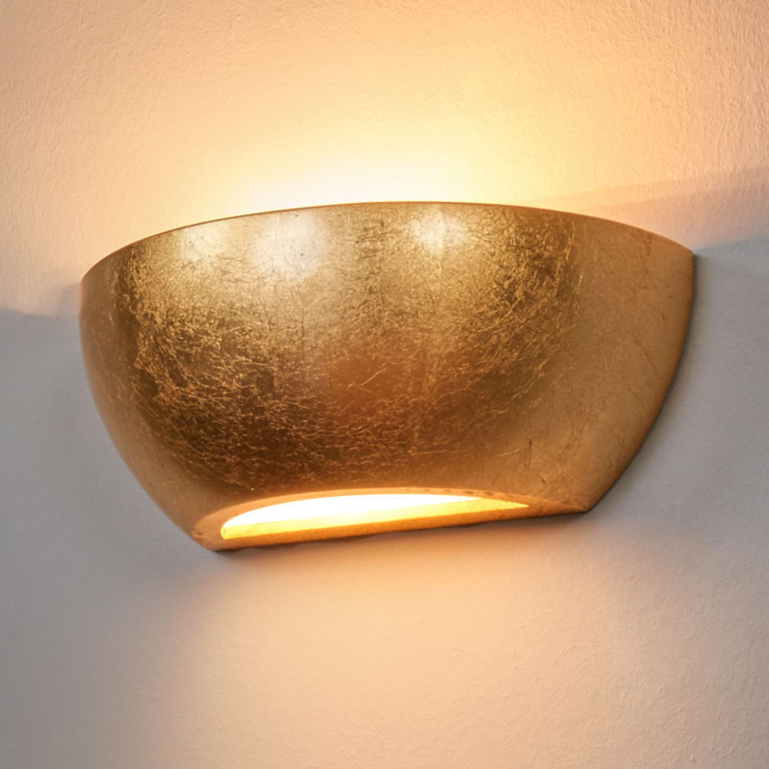 B-Ware Lindby Wandleuchte Kolja Goldfolienfinish Wandleuchte Wandlicht Bilderleuchte