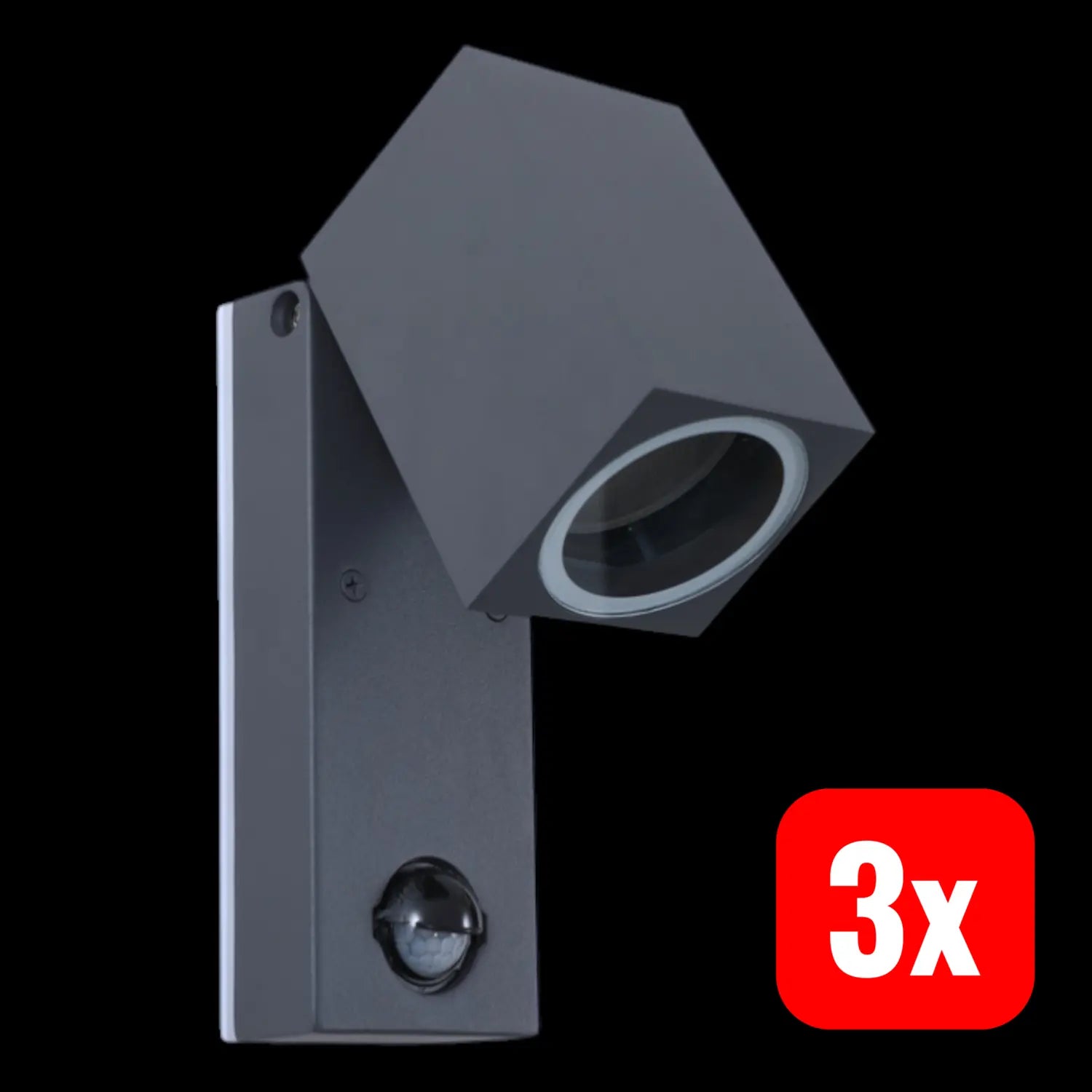 B-Ware Lindby Wandleuchte Wandlampe Lampe Othil Anthrazit Sensor Ip44 Metall 3 Stück - 4251911777581
