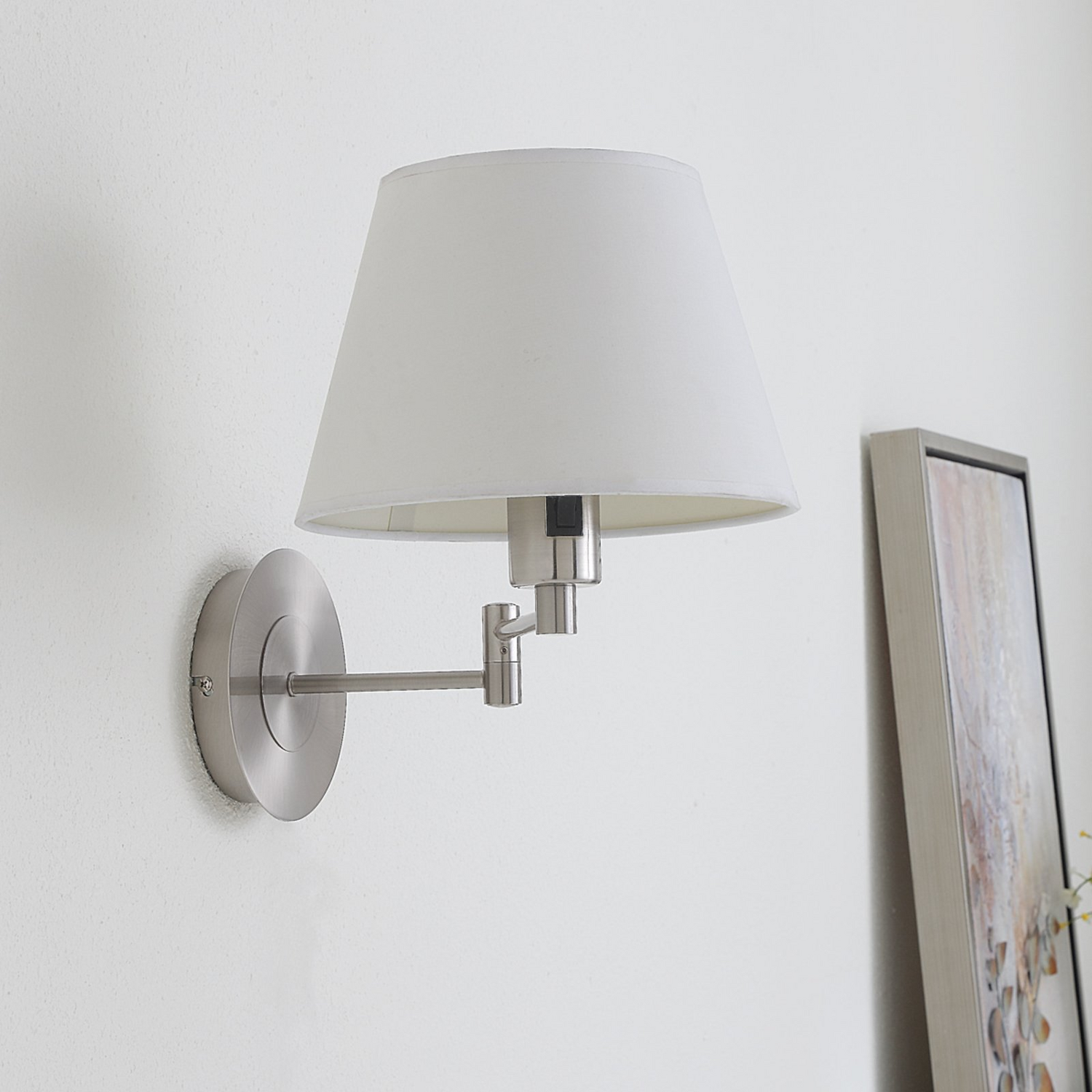 B-Ware Lindby Wandleuchte Pola Wandlampe Leuchte Lampe Ausziehbarer Schirm Nickel Ma867 - 4251096514193