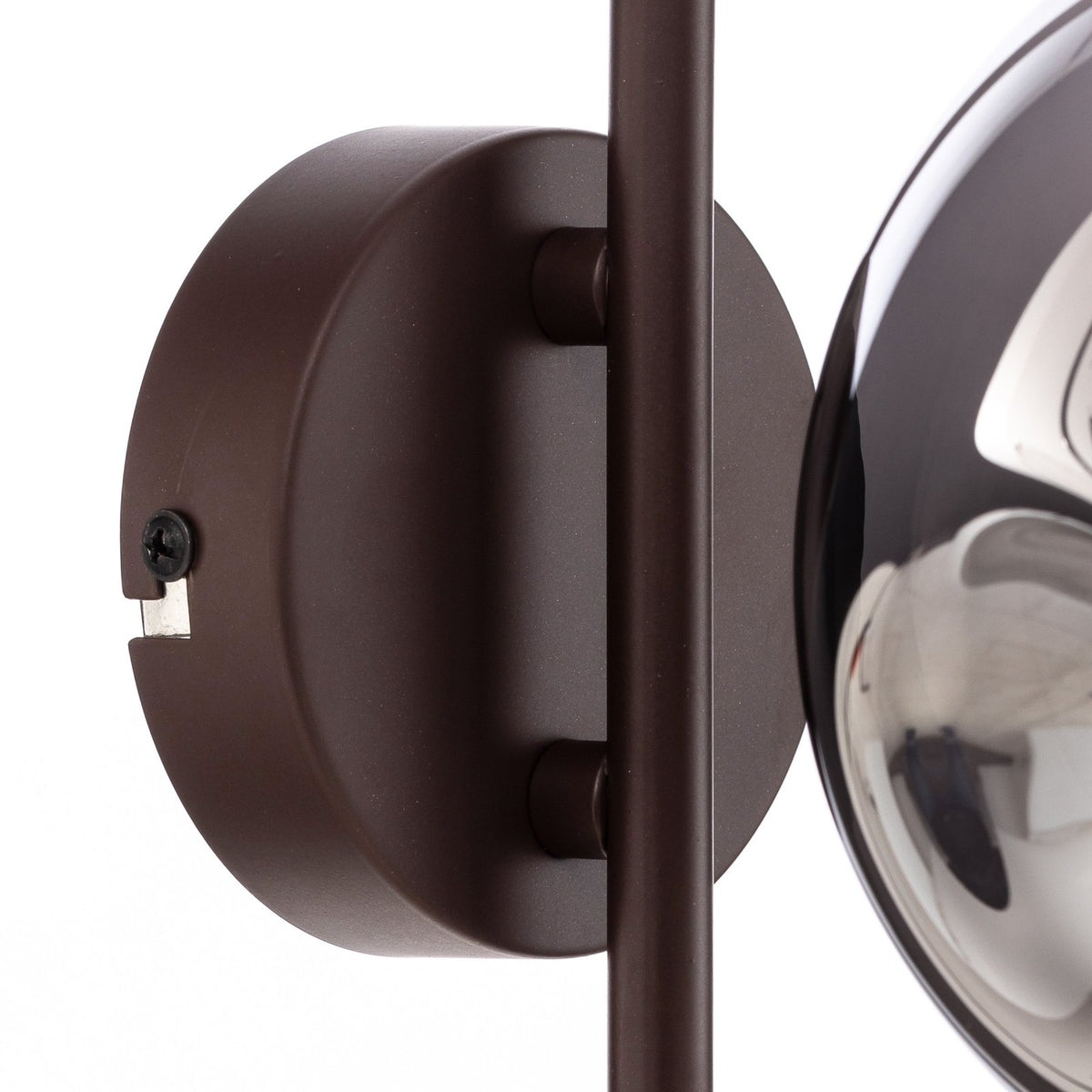 Lindby Wandleuchte Valentina LED Lampe dimmbar rauchgrau rund 15x28,6cm - 4251911774764