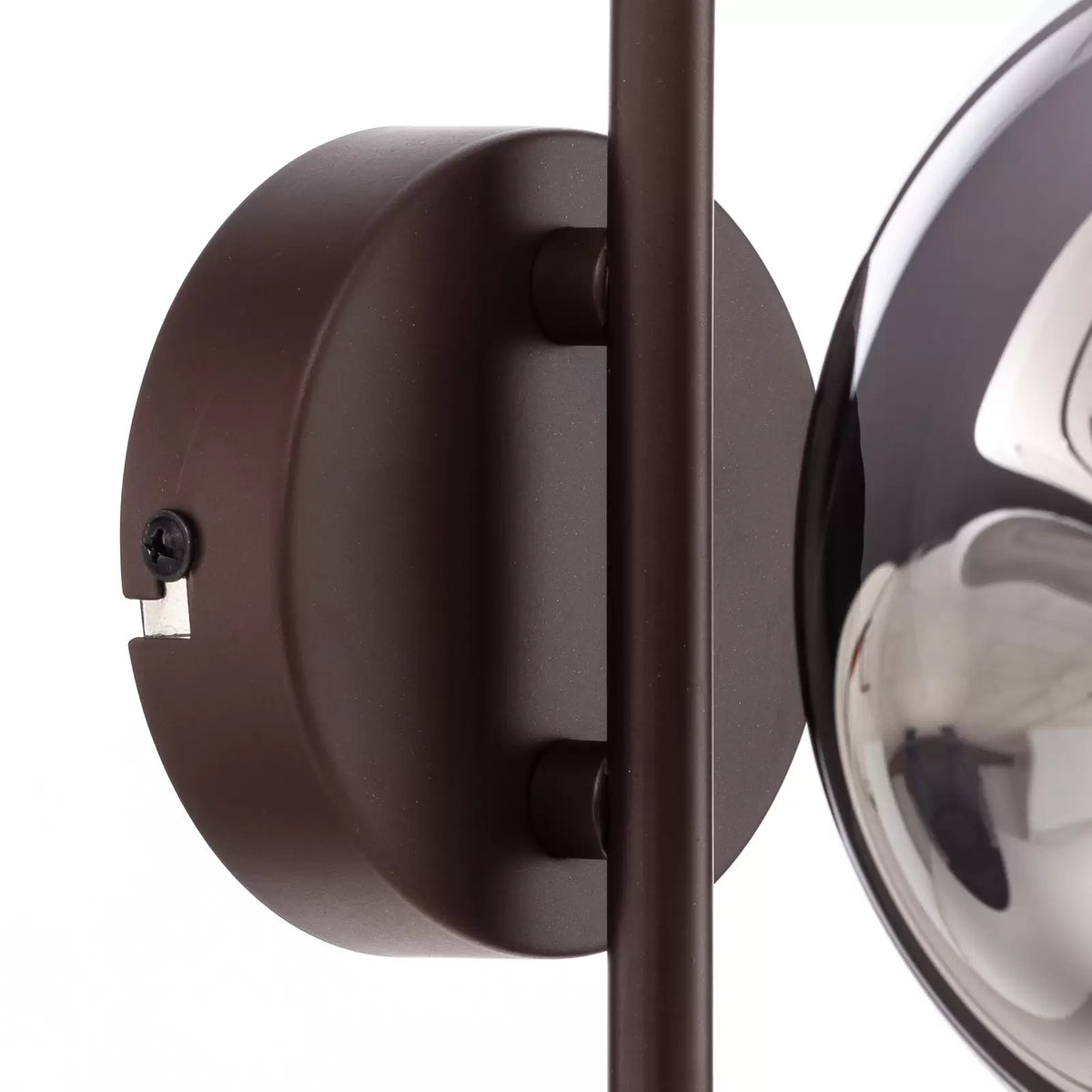 Lindby Wandleuchte Valentina LED Lampe dimmbar rauchgrau rund 15x28,6cm - 4251911774764