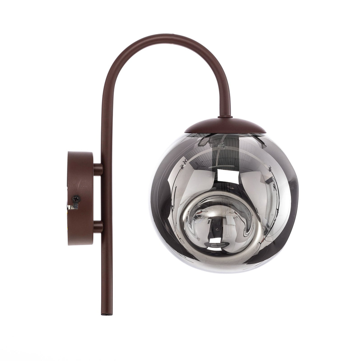 Lindby Wandleuchte Valentina LED Lampe dimmbar rauchgrau rund 15x28,6cm - 4251911774764