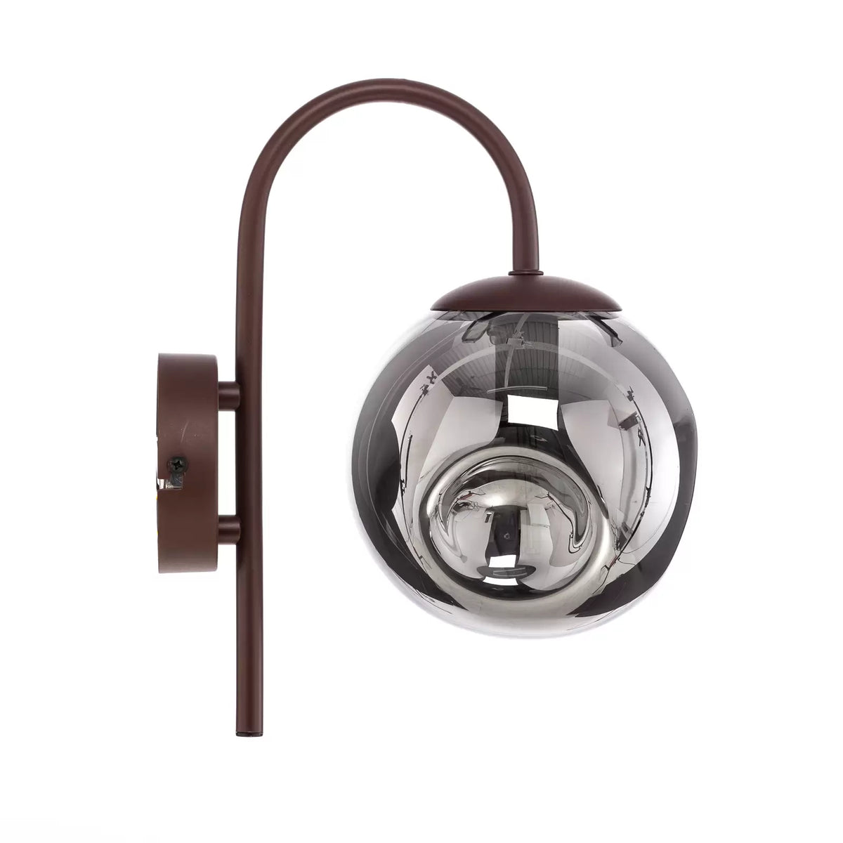 Lindby Wandleuchte Valentina LED Lampe dimmbar rauchgrau rund 15x28,6cm - 4251911774764