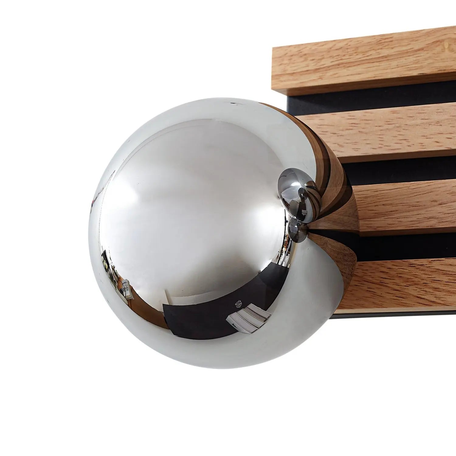 B-Ware Lindby Wandleuchte Lampe Beleuchtung Woodora Holz Glas Rauchgrau 4 Flammig