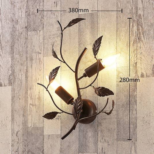 B-Ware Lindby Wandleuchte Yos Wandlampe Lampe Leuchte Flurlampe Wohnzimmer Blatt Design - 4251096547153