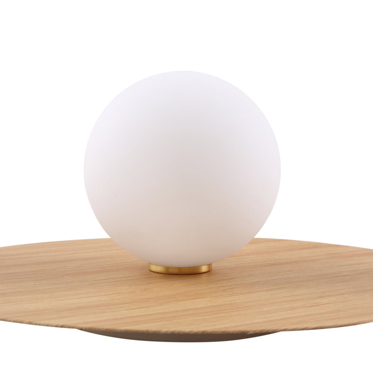 Lindby Wandleuchte Zain Wandlampe Leuchte Lampe holzfarben weiß Glas Ø 33 cm772 - 4251911777208