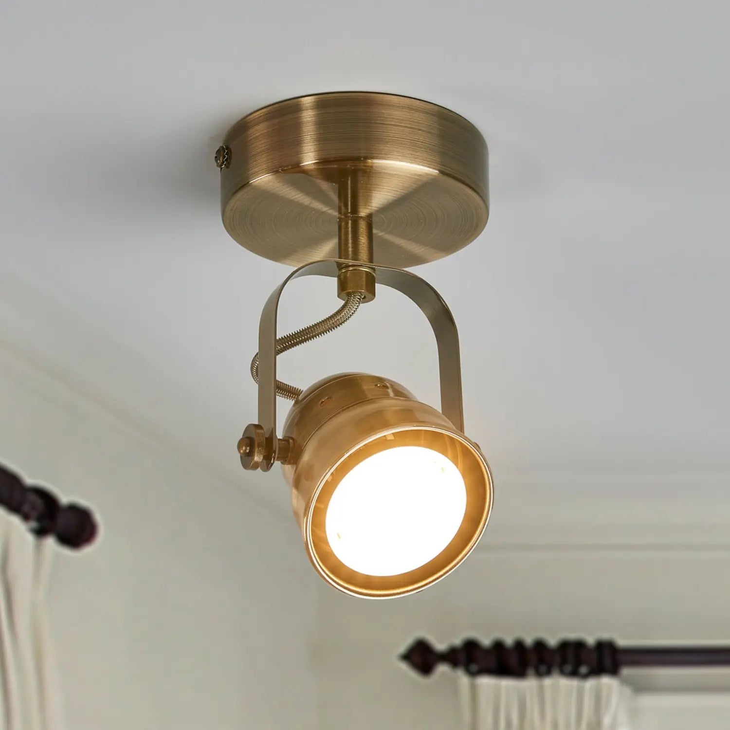B-Ware Lindby Wandstrahler Spot Lampe Metall Altmessing Leonor 1 Flammig 9 Cm Gu10 - 4251096536072
