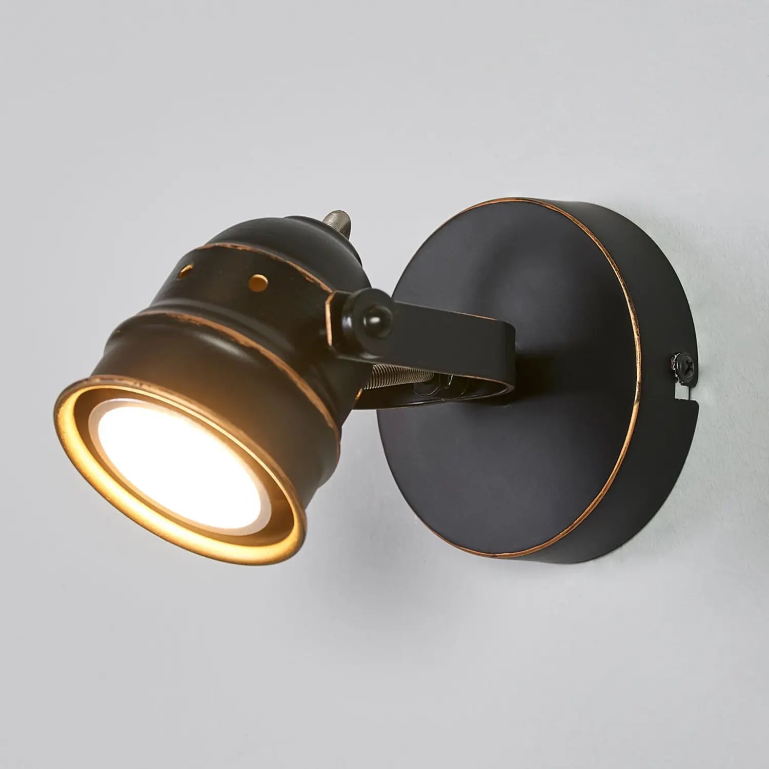 B-Ware Lindby Wandstrahler Spot Leonor Schwarz Metall Wandlampe 9,5 Cm Gu10 Led 2 Stück - 4251096536119