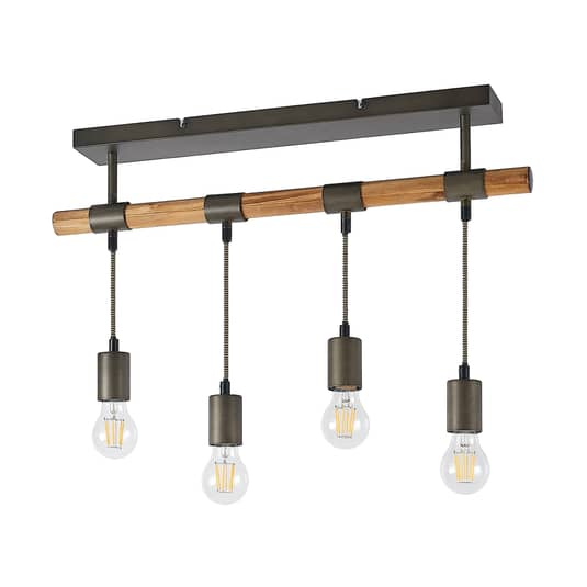 B-Ware Lindby Wasina Deckenlampe Deckenlampe Deko Deckenlicht Aus Holz Und Metall E27 - 4251911707762