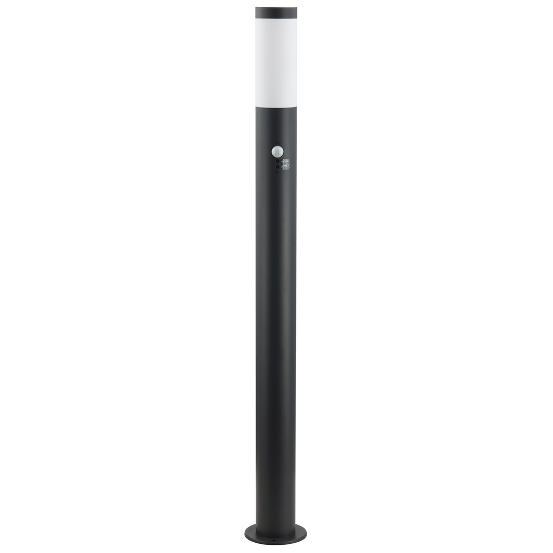 Lindby Wegelampe Außenleuchte Statius Anthrazit Weiß Sensor 100cm E27 Lampe Spot B-Ware - 4251911764659