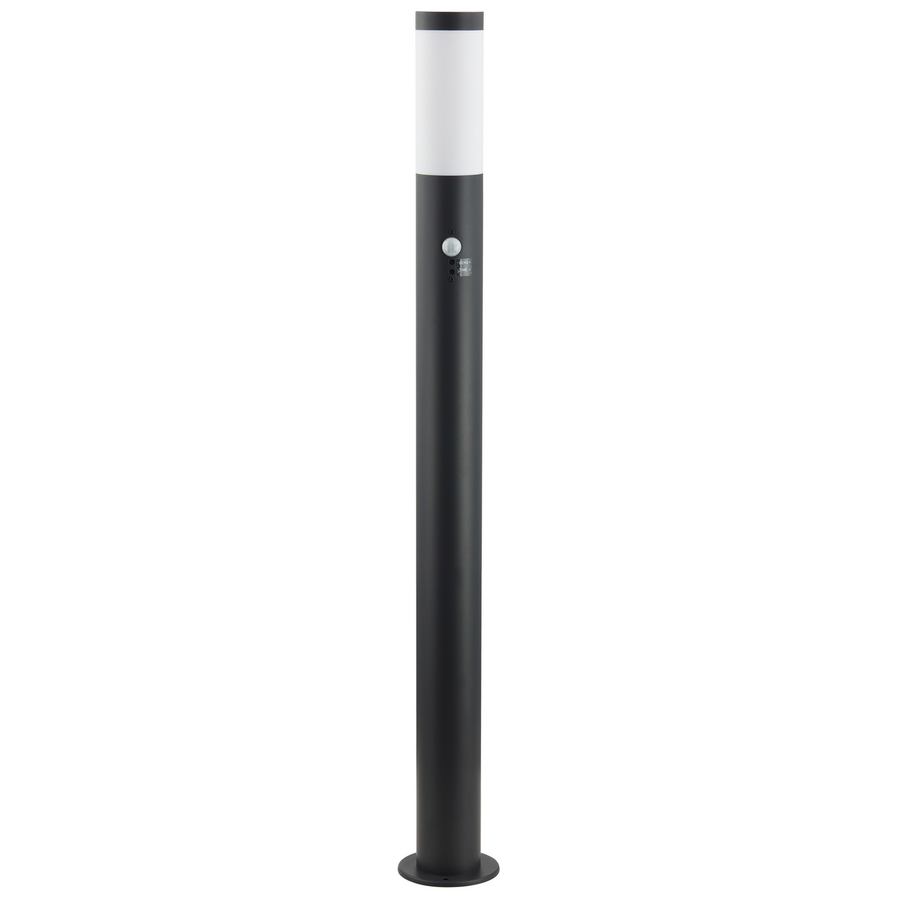 Lindby Wegelampe Außenleuchte Statius Anthrazit Weiß Sensor 100cm E27 Lampe Spot B-Ware - 4251911764659