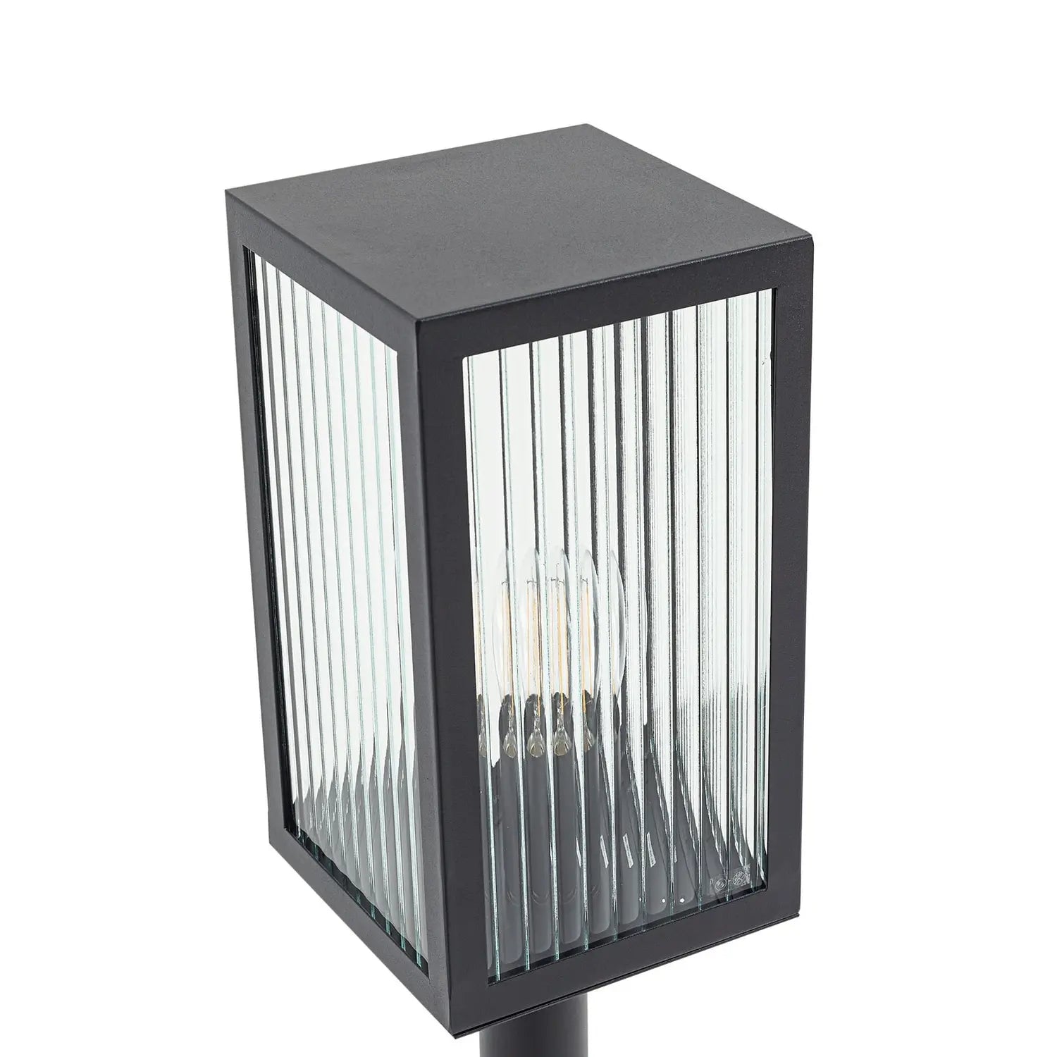B-Ware Wegeleuchte Außenlampe Lindby Bolgar Schwarz Eisen Glas Garten Terrasse - 4251911798319
