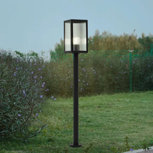 B-Ware Wegeleuchte Außenlampe Lindby Bolgar Schwarz Eisen Glas Garten Terrasse
