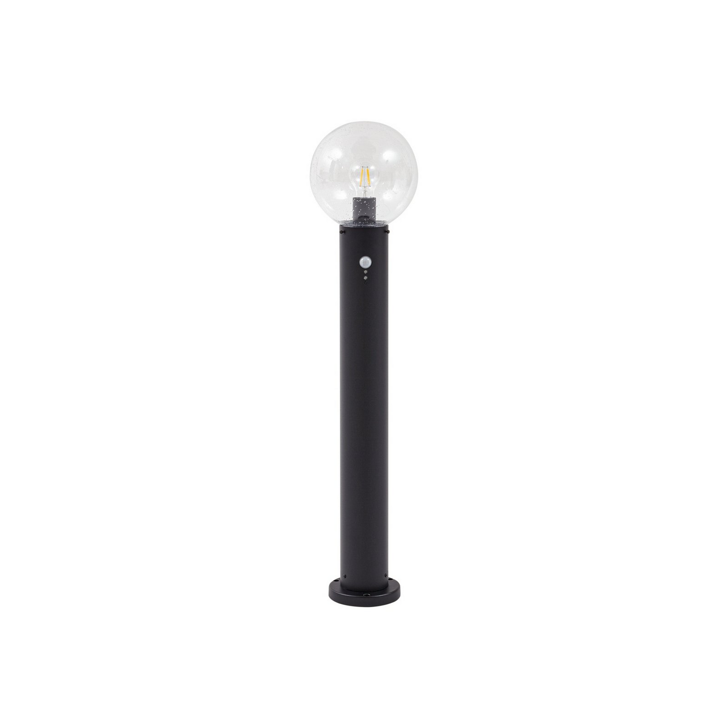 Lampe de jardin Lindby avec détecteur de mouvement, verre transparent, Dangan 90 cm, produit d'occasion.