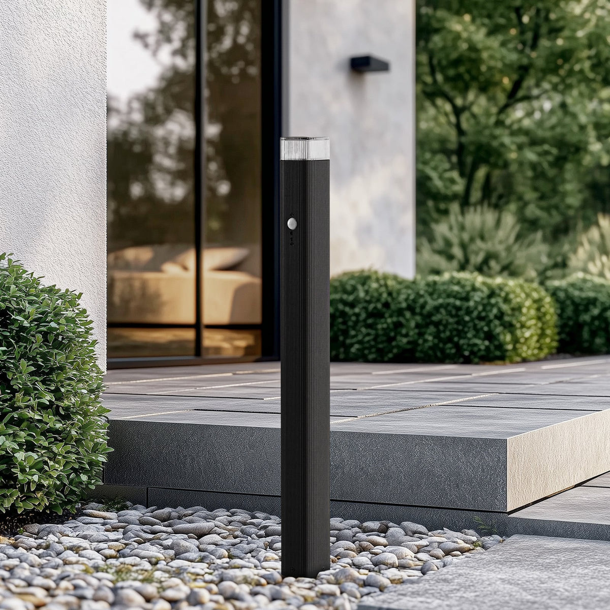 Lindby Wegeleuchte Wegelampe Halvar Sensor schwarz Bewegungsmelder 80cm GU10 LED - 4255830904226