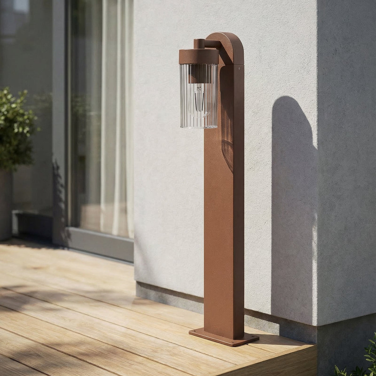Lindby Wegeleuchte Außenlampe Kaliro rostfarben Aluminium E27 LED 60 cm IP54530 - 4255830909269