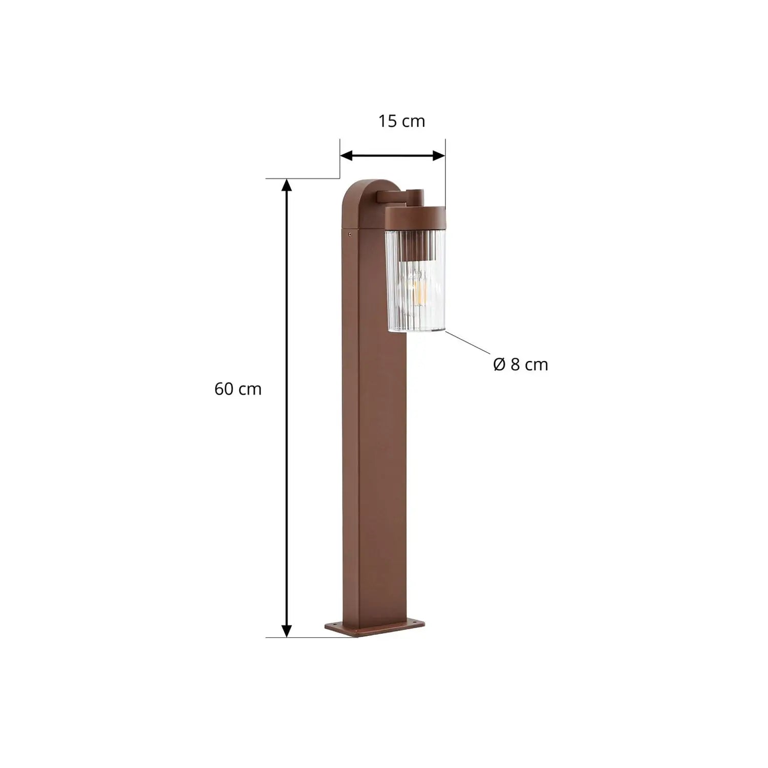 B-Ware Lindby Wegeleuchte Außenlampe Kaliro Rostfarben Aluminium E27 Led 60 Cm Ip54 - 4255830909269