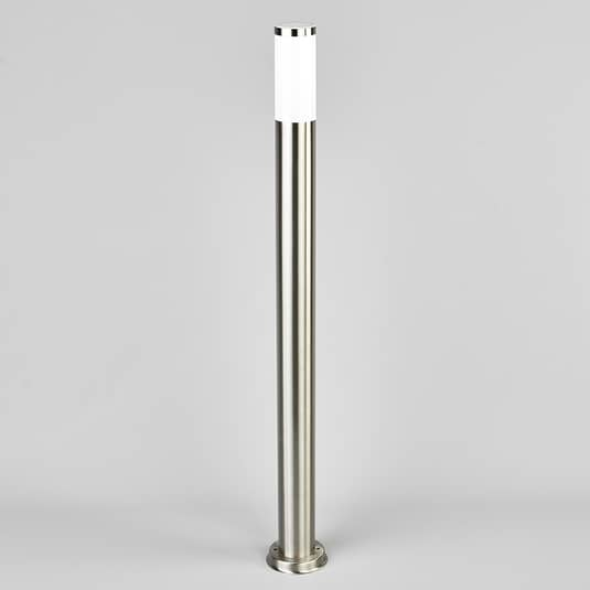 B-Ware Lindby Zylinderförmige Wegelampe Kristof Edelstahl Gartenleuchte E27 2 Stück - 4251096517859