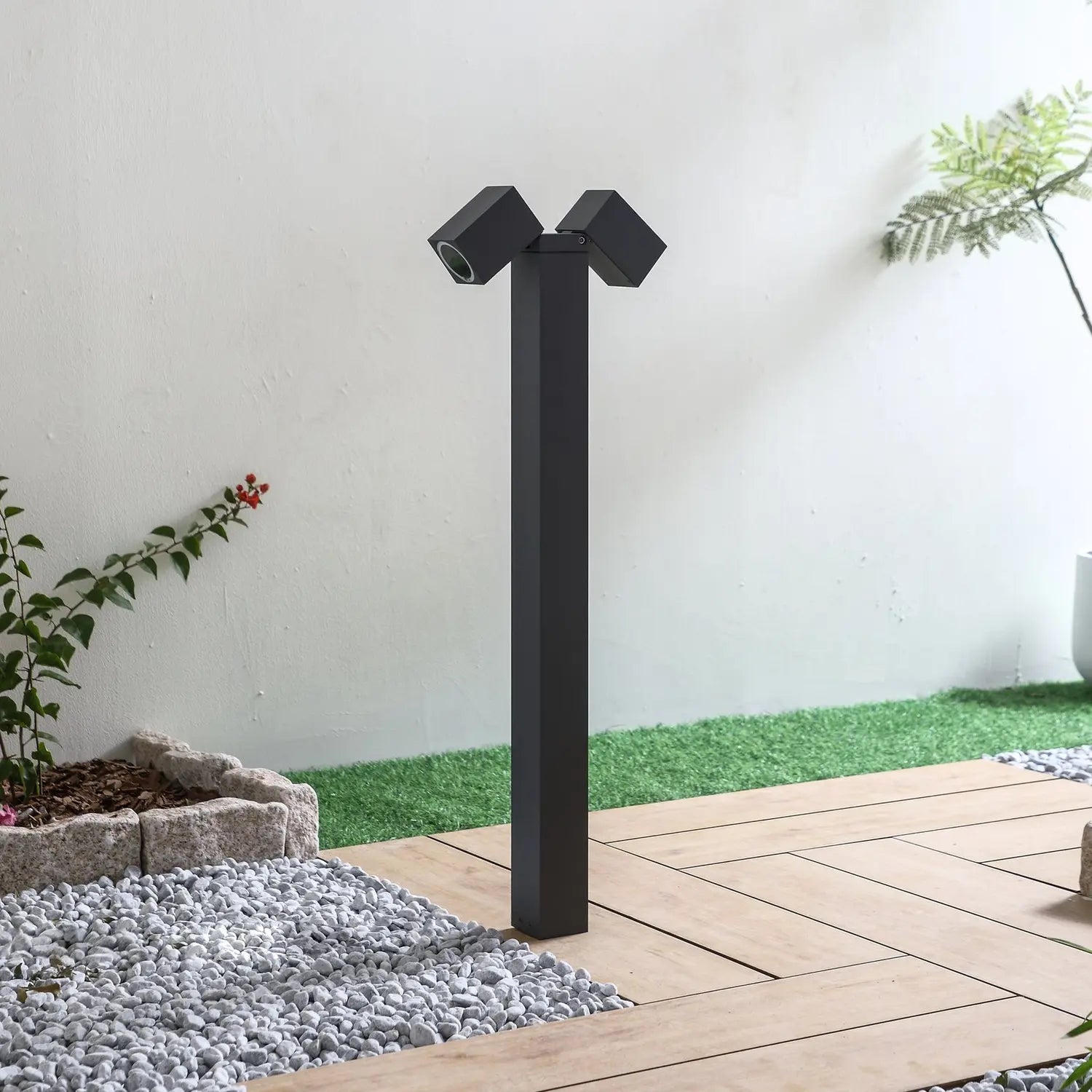 B-Ware Lindby Wegeleuchte Außenlampe Othil Anthrazit 2flg 80cm Metall - 4251911777512