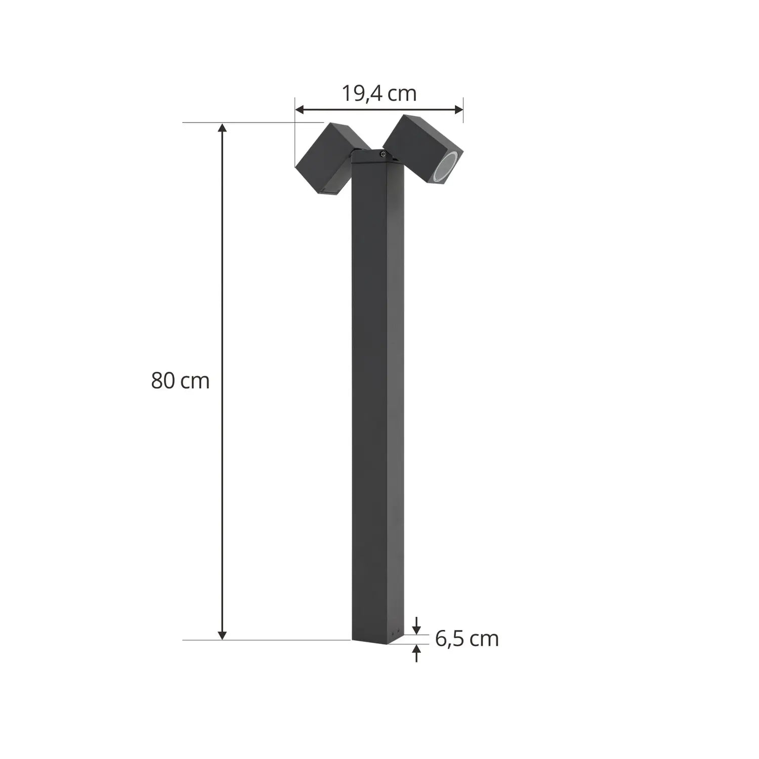 B-Ware Lindby Wegeleuchte Außenlampe Othil Anthrazit 2flg 80cm Metall - 4251911777512