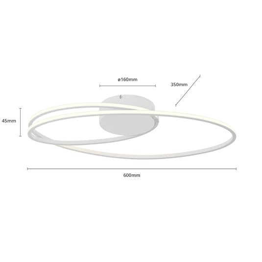 B-Ware Lindby Xenias Led Deckenlampe Weiß 60 X 35 Cm Deckenlampe Designerlampe Lampe - 4251096573046