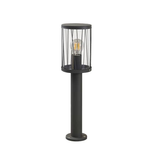 Lindby Yonan Sockelleuchte Außenleuchte Außenlampe Leuchte Lampe rund dunkelgrau - 4251096575934