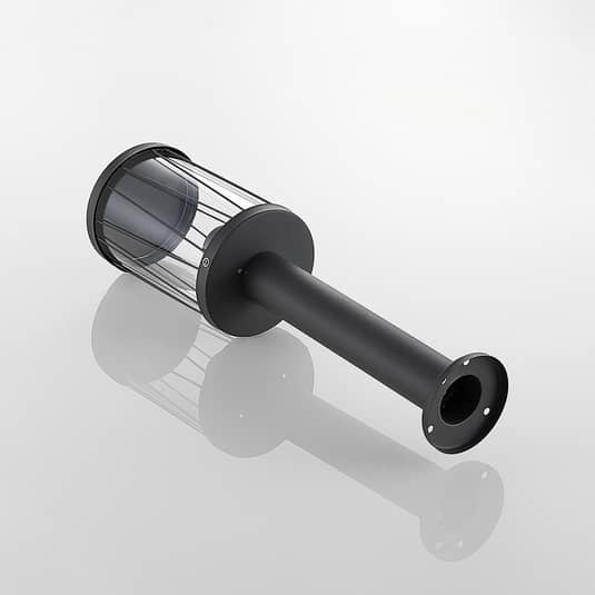 B-Ware Lindby Yonan Sockelleuchte Außenleuchte Außenlampe Leuchte Lampe Rund Dunkelgrau - 4251096575934