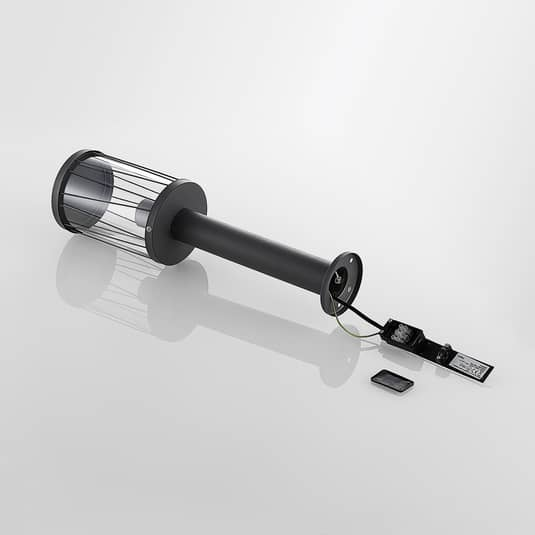 B-Ware Lindby Yonan Sockelleuchte Außenleuchte Außenlampe Leuchte Lampe Rund Dunkelgrau - 4251096575934