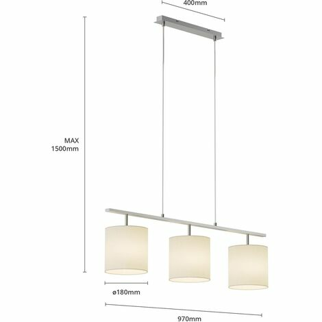 B-Ware Lindby Zalia Textil Hängeleuchte Hängeleuchte Pendelleuchte Küchenlampe Grau E27 - 4251096582840