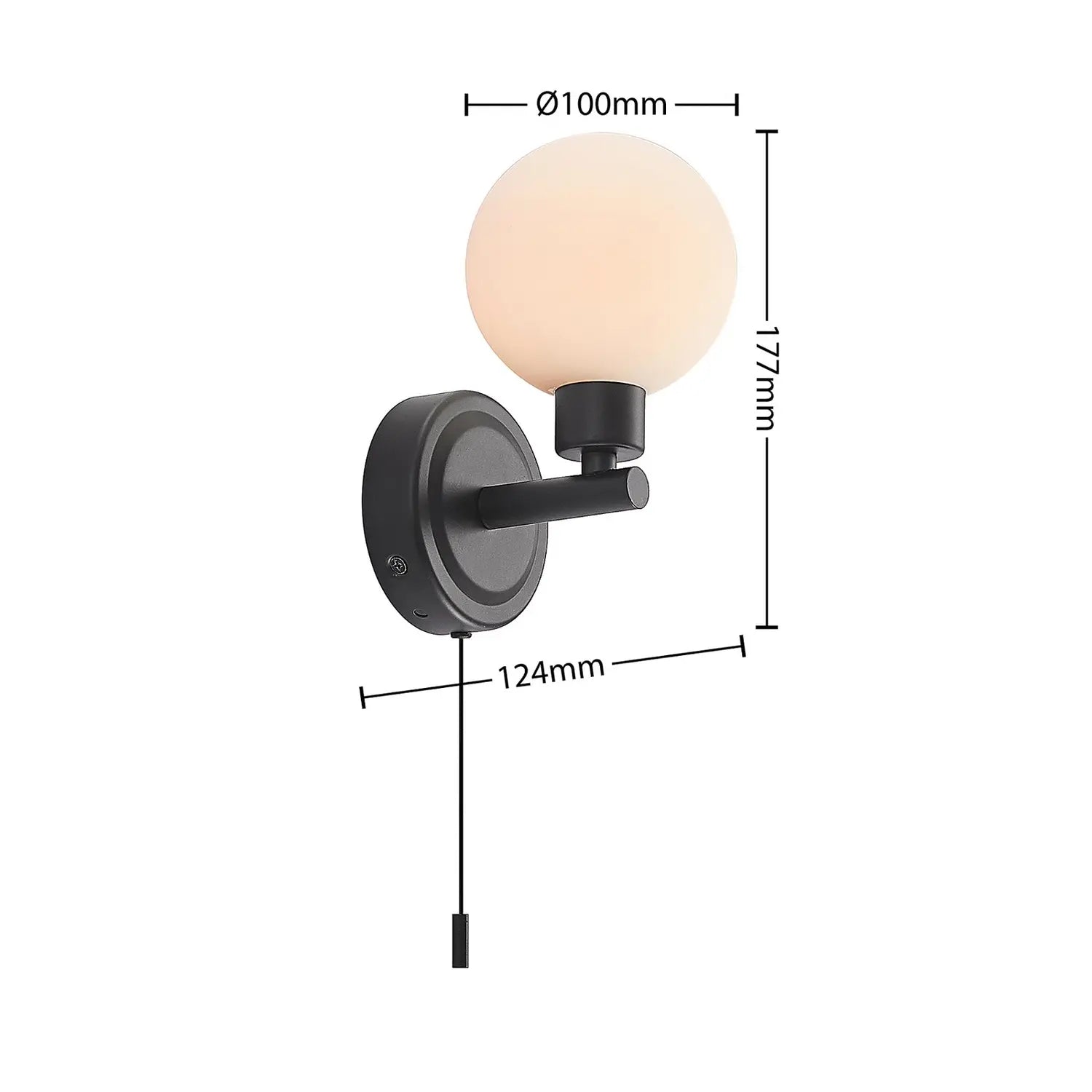 B-Ware Lindby Wandleuchte Wandlampe Zaniba Schwarz Stahl Glas Ip44 Schalter G9 2 Stück - 4251911732177