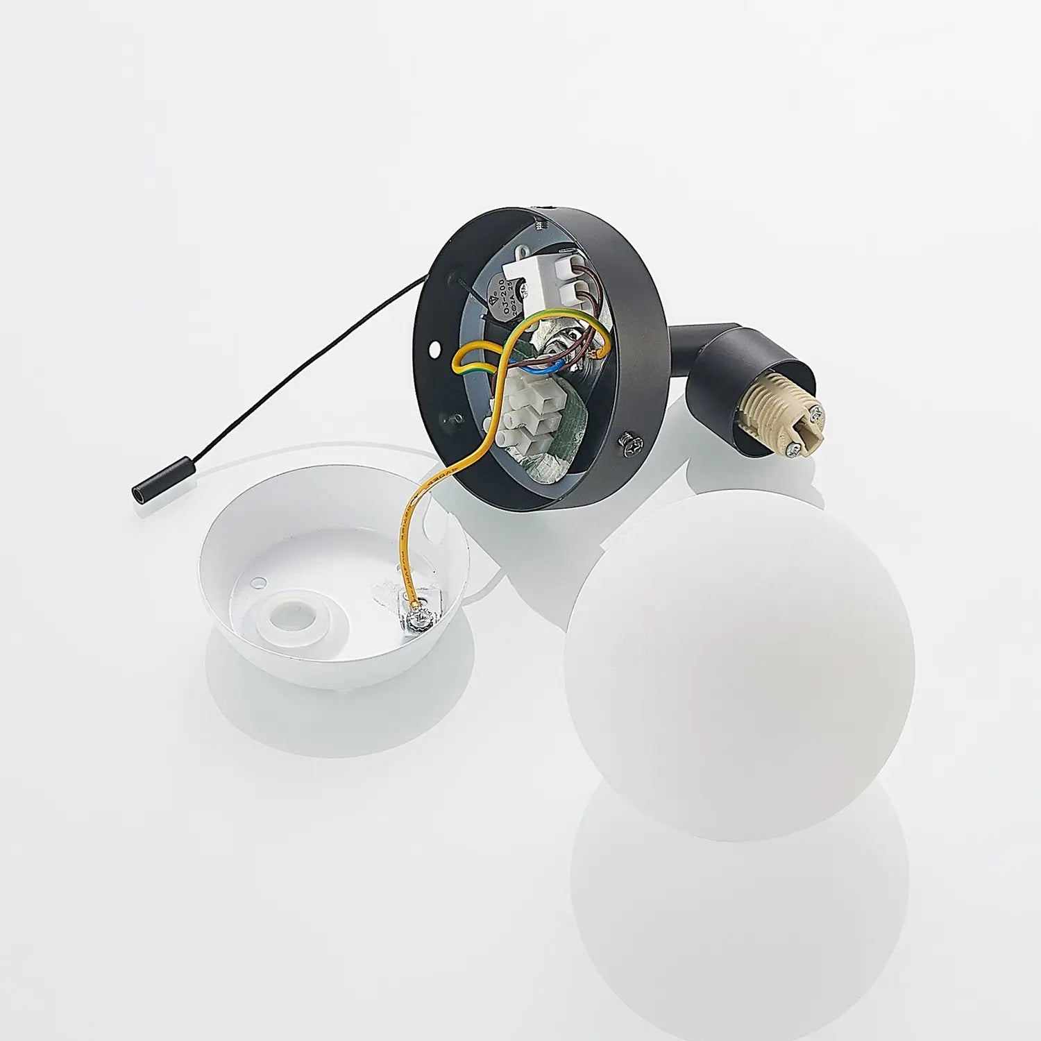 B-Ware Lindby Wandleuchte Wandlampe Zaniba Schwarz Stahl Glas Ip44 Schalter G9 2 Stück - 4251911732177