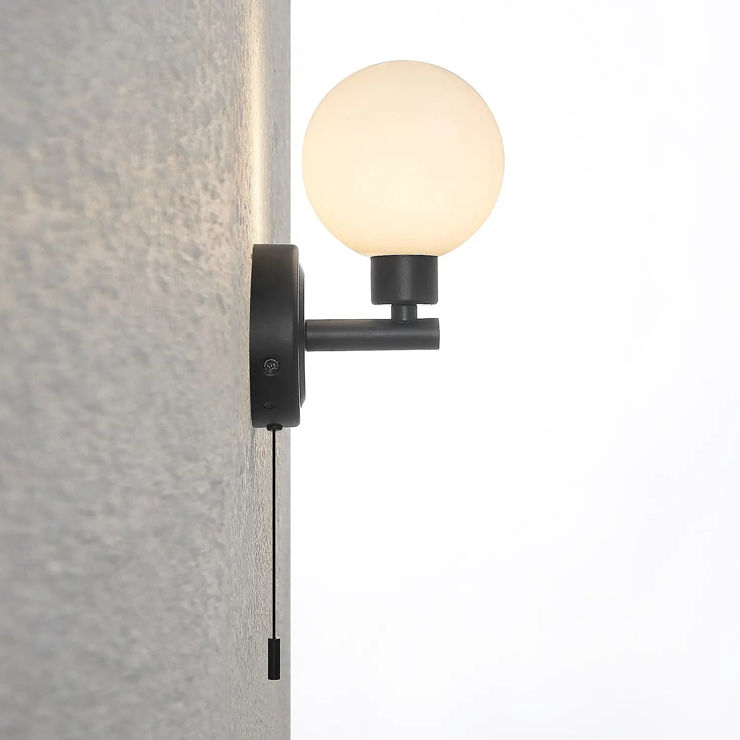 B-Ware Lindby Wandleuchte Wandlampe Zaniba Schwarz Stahl Glas Ip44 Schalter G9 2 Stück - 4251911732177
