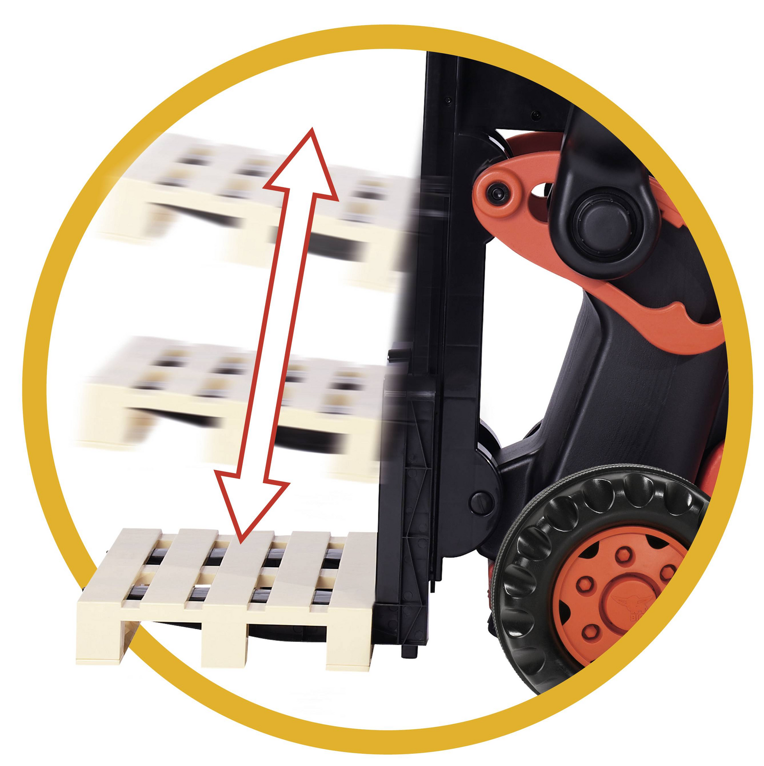 B-Ware Big Linde Forklift Gabelstapler Pedale Zum Treten Palette Kindergabelstapler Rot - 4004943565806