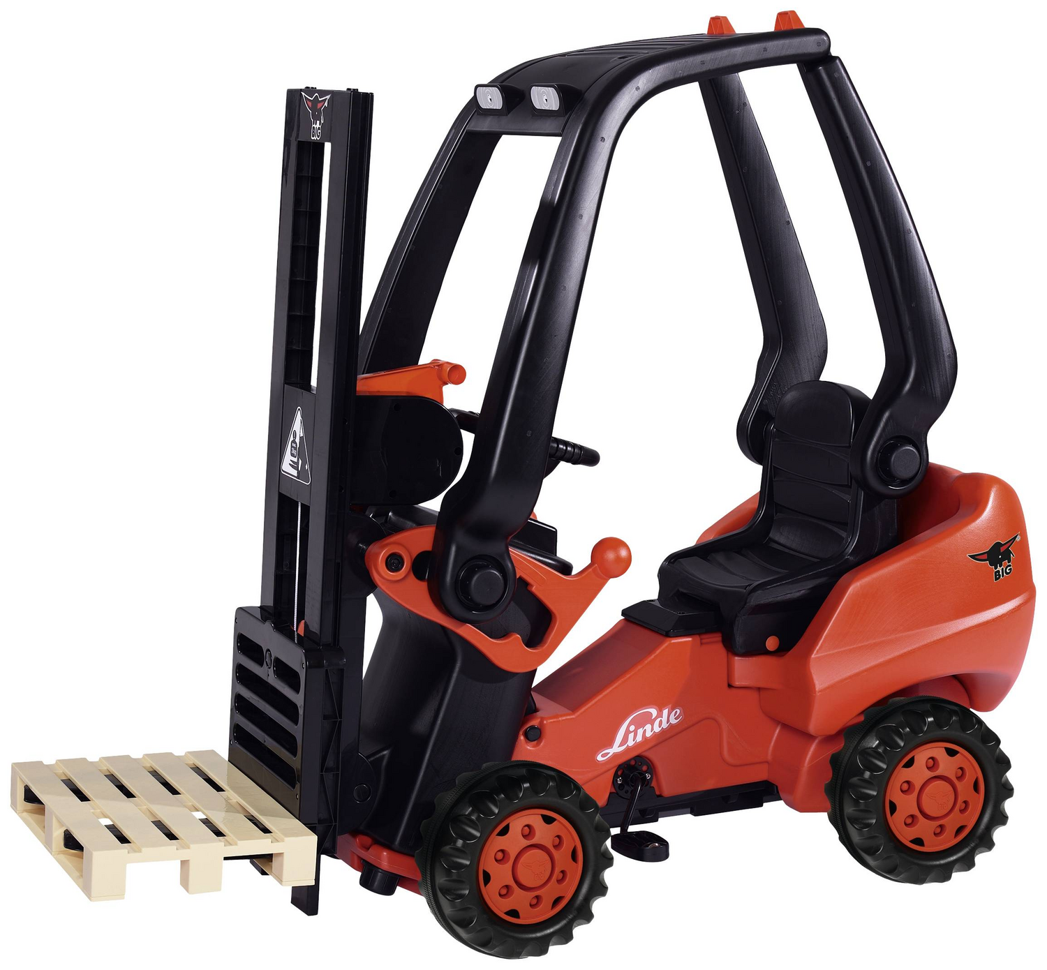 B-Ware Big Linde Forklift Gabelstapler Pedale Zum Treten Palette Kindergabelstapler Rot - 4004943565806