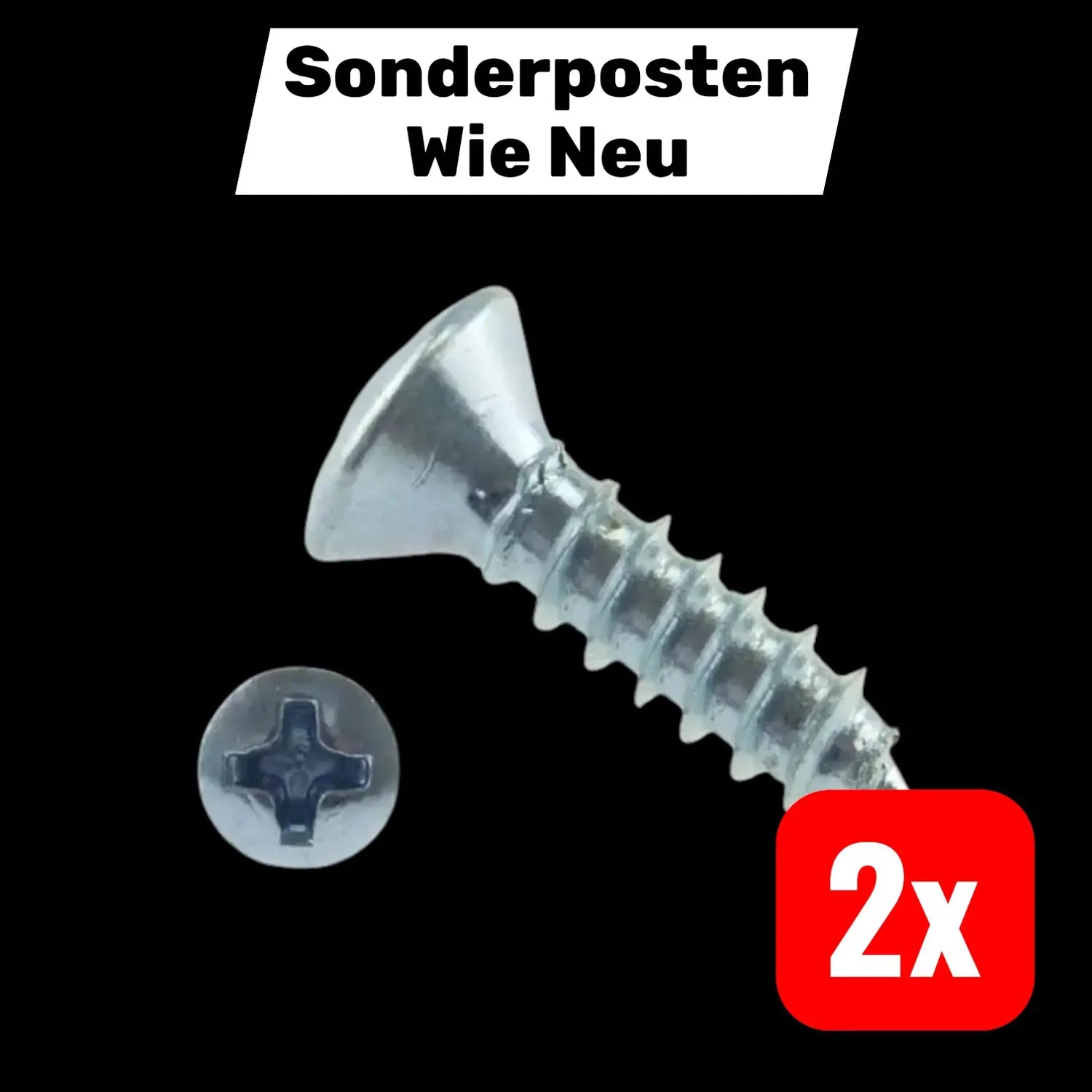 B-Ware Linsensenk Blechschrauben Schrauben Kreuzschlitz 4.8mm Verzinkt 2x 250 Stk - 4051426660435