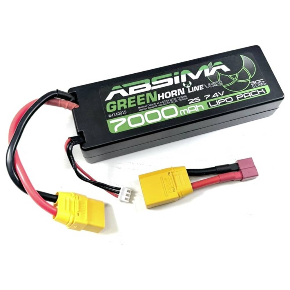 Absima Modellbau Akkupack Batterie Li Po 7.4 V 7000m Ah 2 Zellen 50 C Stick Xt90 B-Ware - 4250650959296
