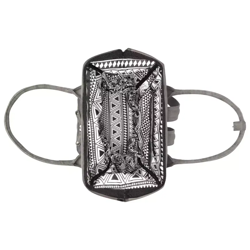 B-Ware Little Company Wickelrucksack Riga Knit Babyrucksack Wickeltasche Rucksack Grau - 8719632340393