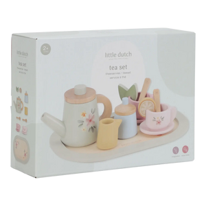 B-Ware Little Dutch Tee Set Teeservice Holz Serviertablett Teekanne Tassen Kinder Spiel