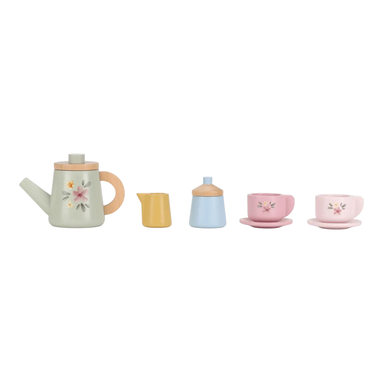 B-Ware Little Dutch Tee Set Teeservice Holz Serviertablett Teekanne Tassen Kinder Spiel - 8713291225077