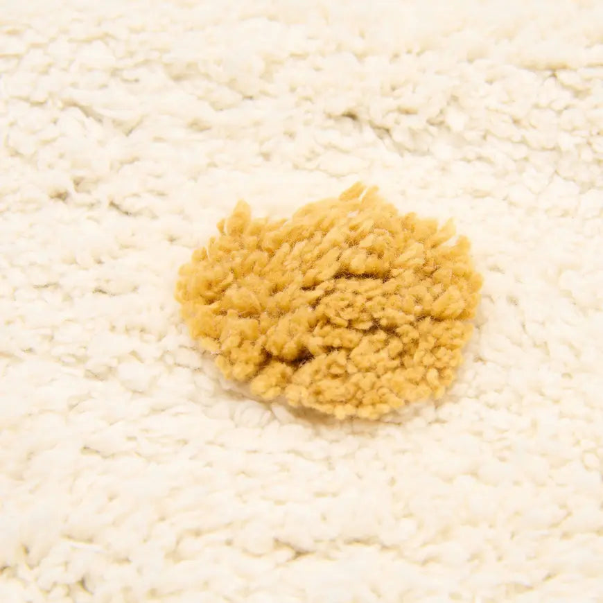 B-Ware Little Dutch Teppich Vorleger Pünktchen Kinderzimmer Baumwolle Beige Rutschfest - 2000587942913