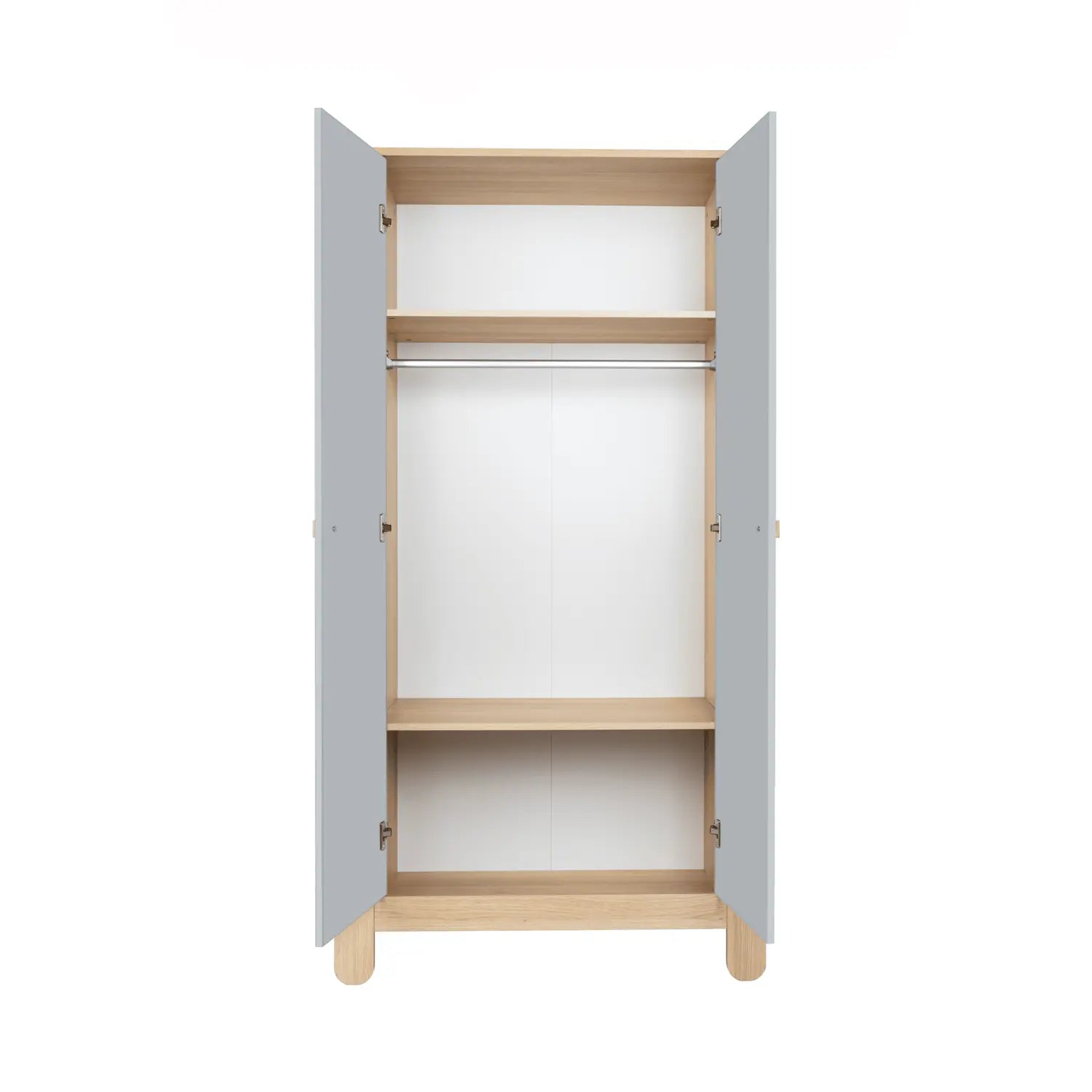 B-Ware Little One Kleiderschrank Schrank Cozy Room Kinderzimmer Lichtgrau Nagano Eiche - 4260633365204
