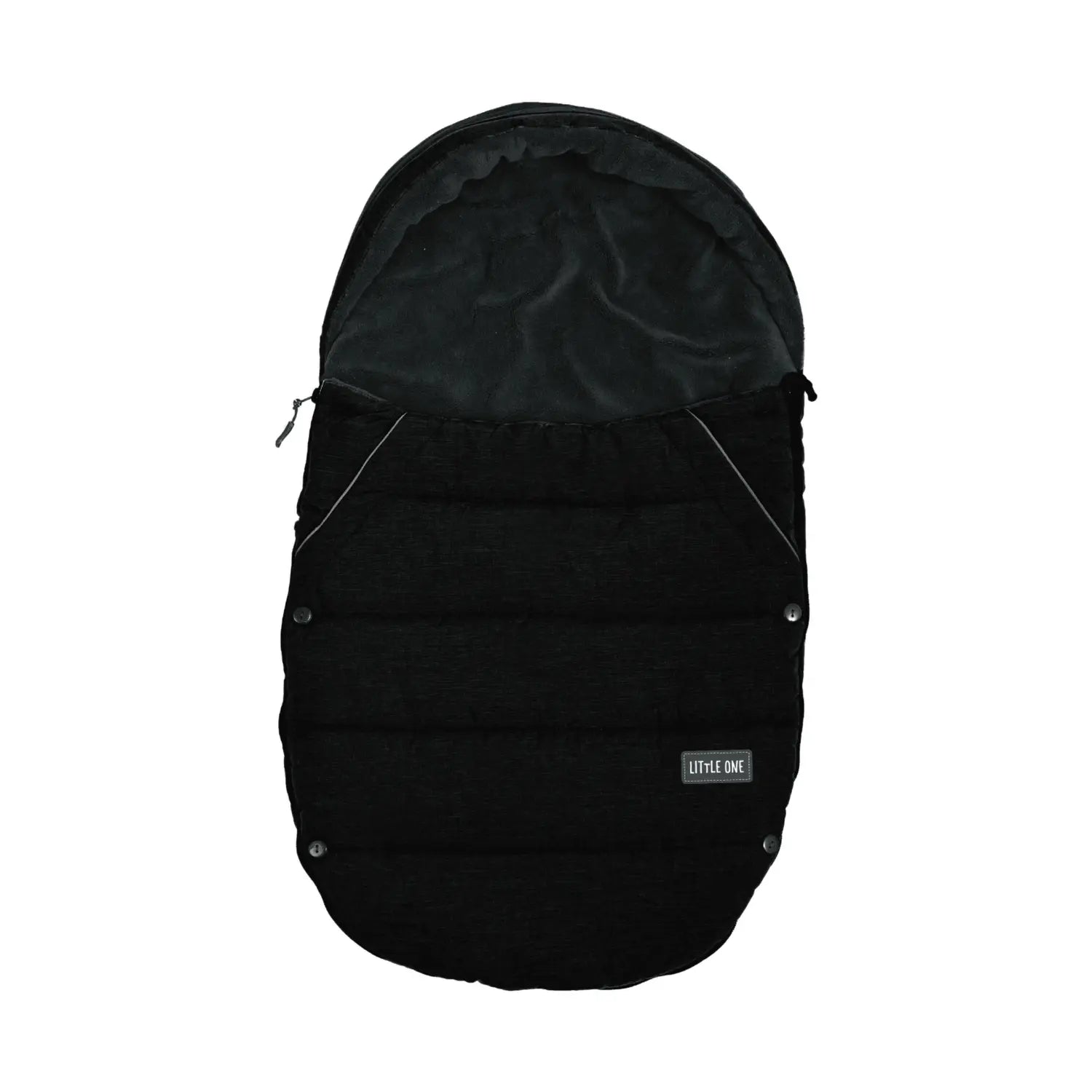 B-Ware Little One Fußsack Einschlagdecke Autositz Kinderwagen Finnley Schwarz Fleece - 4260315696282