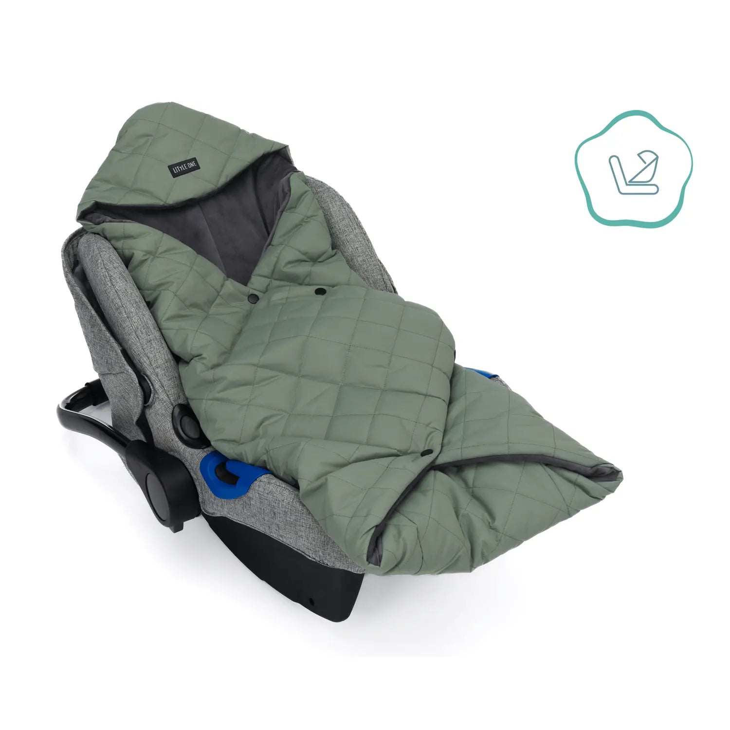 B-Ware Little One Einschlagdecke Babydecke Cozy Salbei Kuscheldecke Coralfleece Decke - 9120129917254