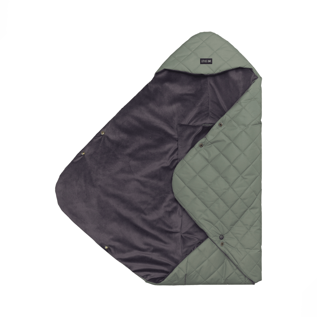LITTLE ONE Einschlagdecke Babydecke Cozy Salbei Kuscheldecke Coralfleece Decke - 9120129917254