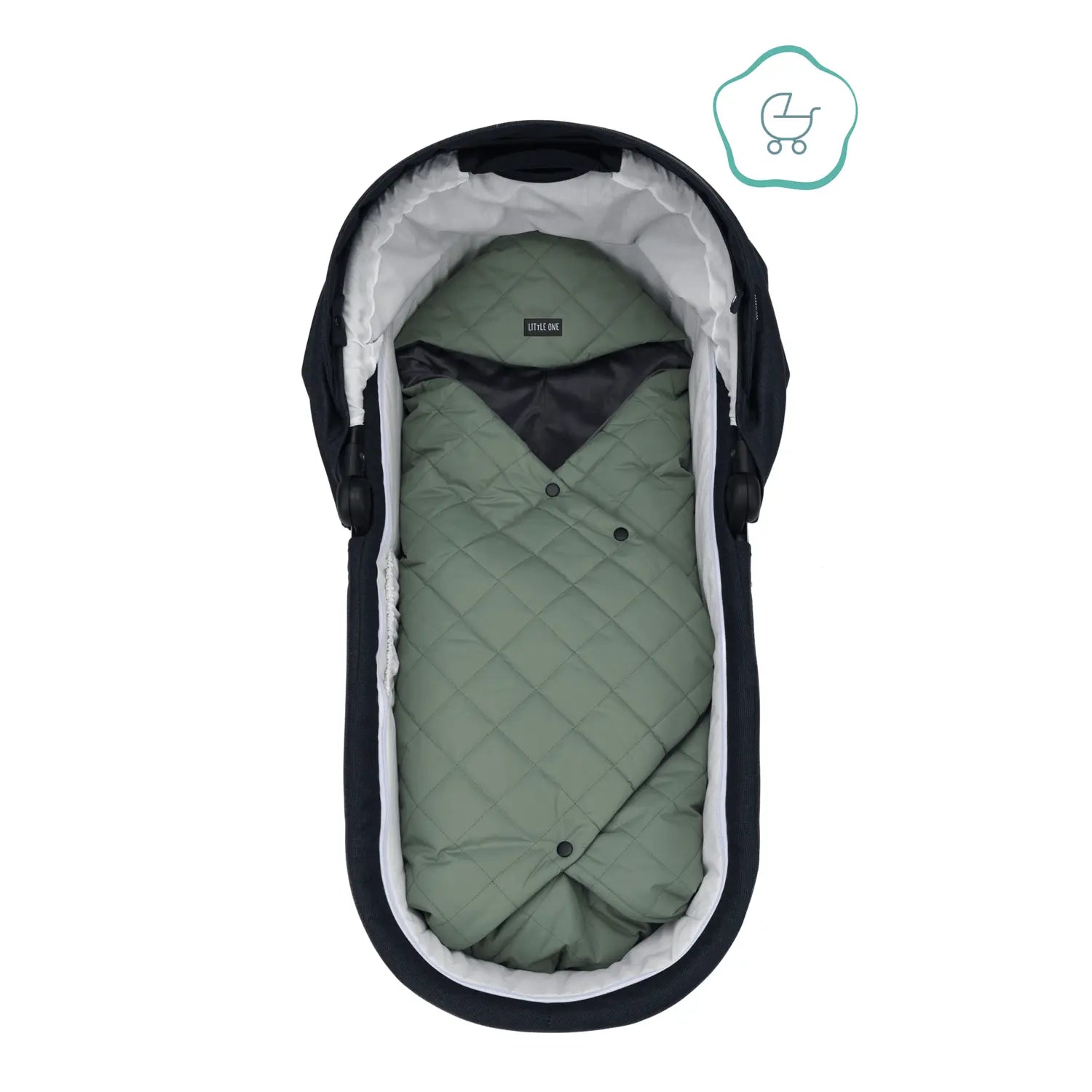 B-Ware Little One Einschlagdecke Babydecke Cozy Salbei Kuscheldecke Coralfleece Decke - 9120129917254
