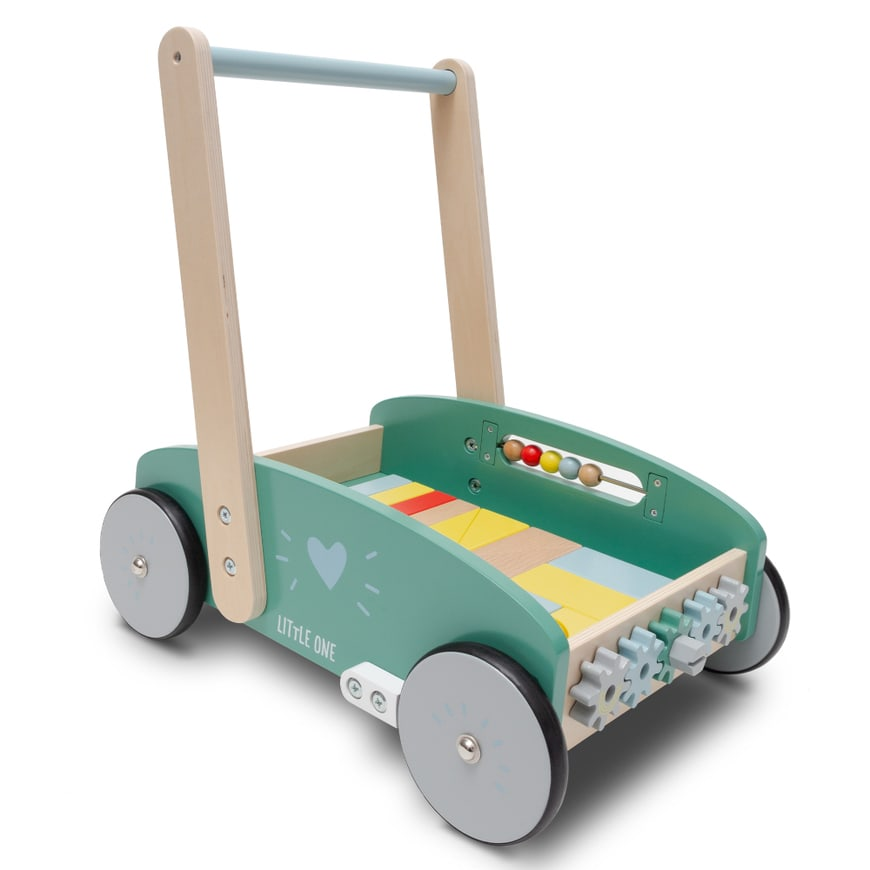 B-Ware Little One Lauflernwagen Bricks Baby Lauflernhilfe Gehhilfe Holzspielzeug - 4255627502079