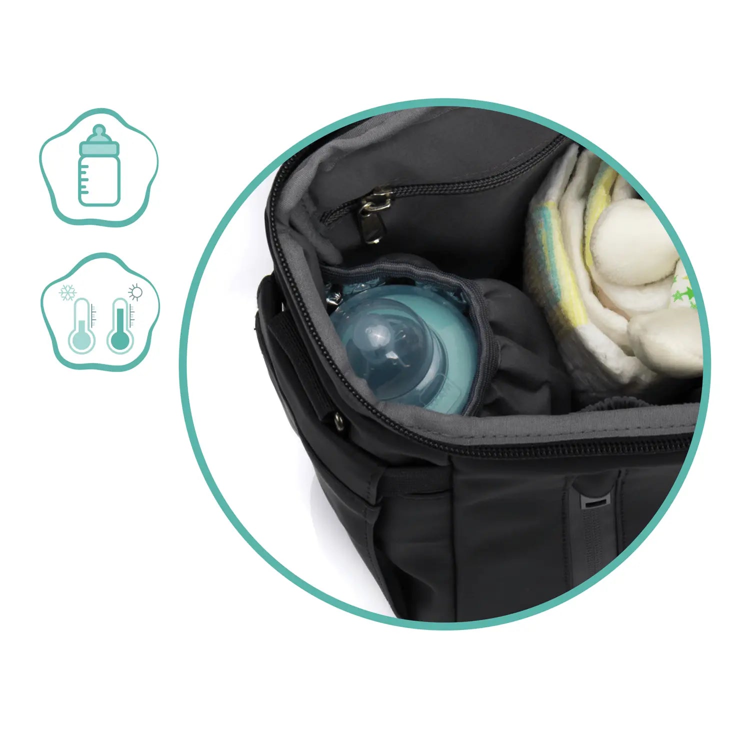 B-Ware Little One Organizer Tasche Buggy Kinderwagen Adventure Mini Schwarz - 9120129915205