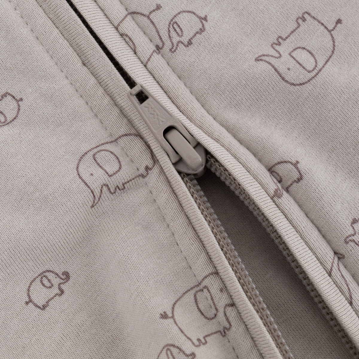 LITTLE ONE Schlafsack Strampelsack Elephant Grey Bio Baumwolle ärmellos 80 cm - 4048649314856