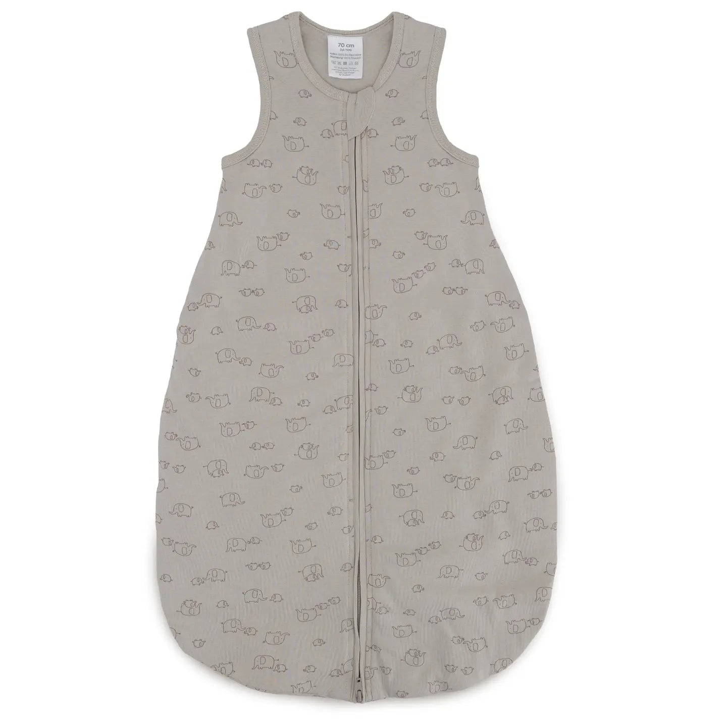 B-Ware Little One Schlafsack Strampelsack Elephant Grey Bio Baumwolle ärmellos 80 Cm - 4048649314856