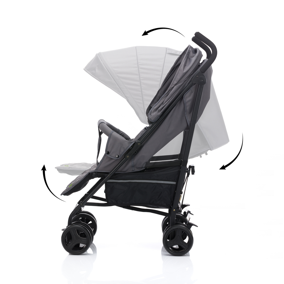 LITTLE ONE Buggy Kinderwagen Sportwagen Tommi Grau Liegefunktion Stauraum Gurt - 9120129915137